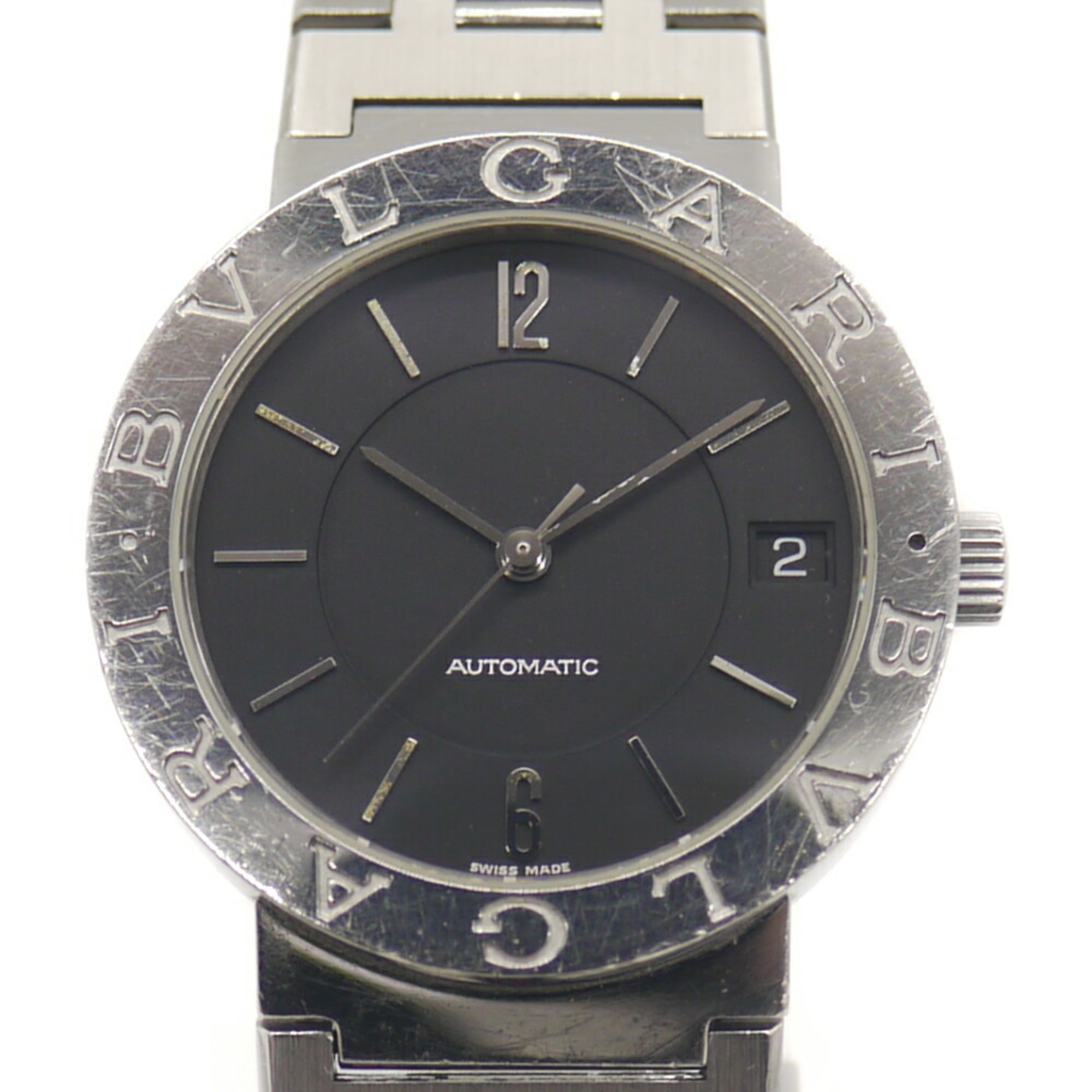Bvlgari Bulgari Date Automatic Watch Bb33ss Black Dial